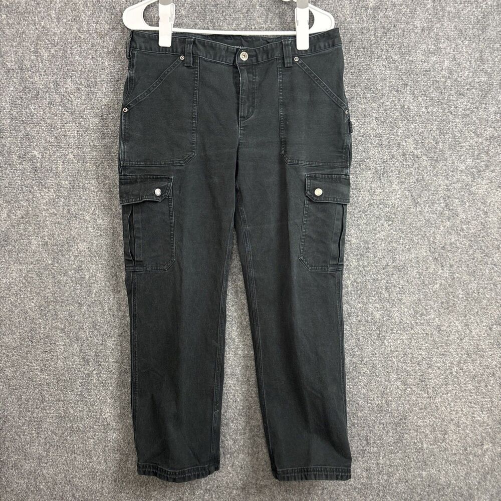 Duluth Cargo Crop Pants Womens Size 12 Black Curvesetter